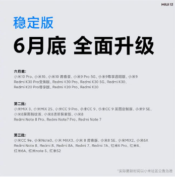 miui12稳定版什么时候出来