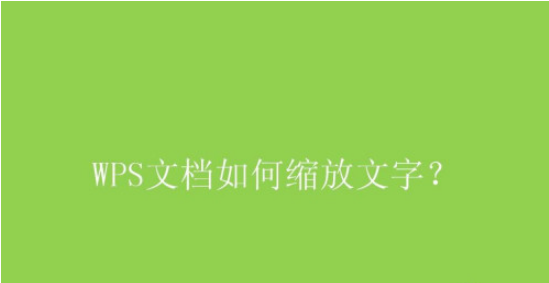 小编教你WPS缩放文字怎么做。