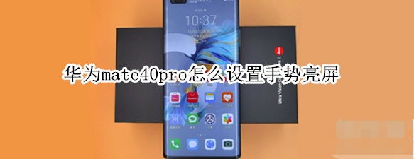 1604382218782815.png 小编教你华为mate40pro在哪设置手势亮屏。