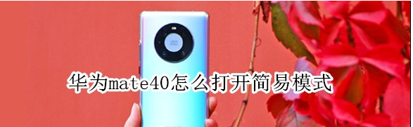 华为mate40怎么开启简易模式