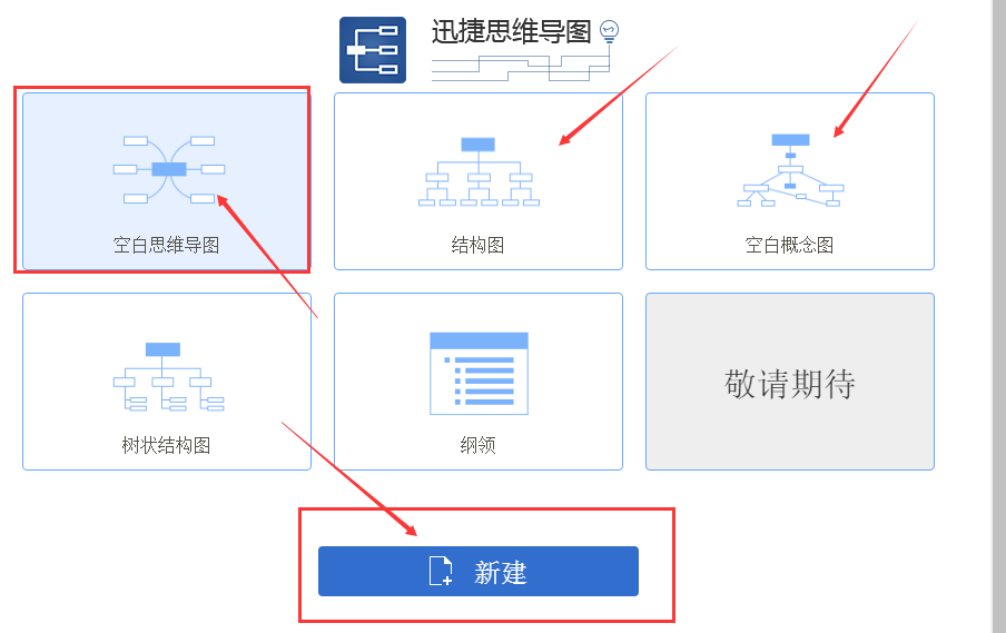 迅捷思维导图插入表情的操作过程。