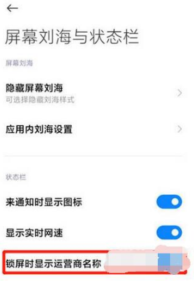 小米12运营商如何显示。