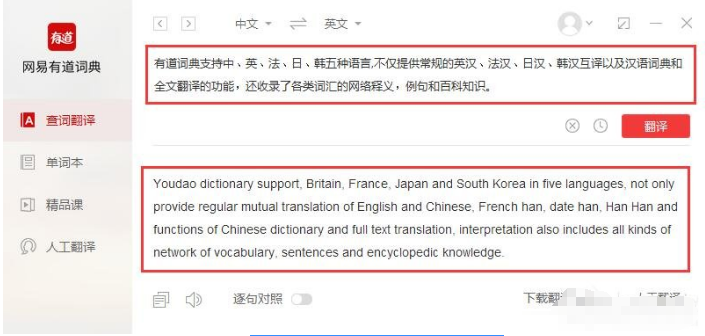 有道词典多种翻译方式，应对不同翻译情景