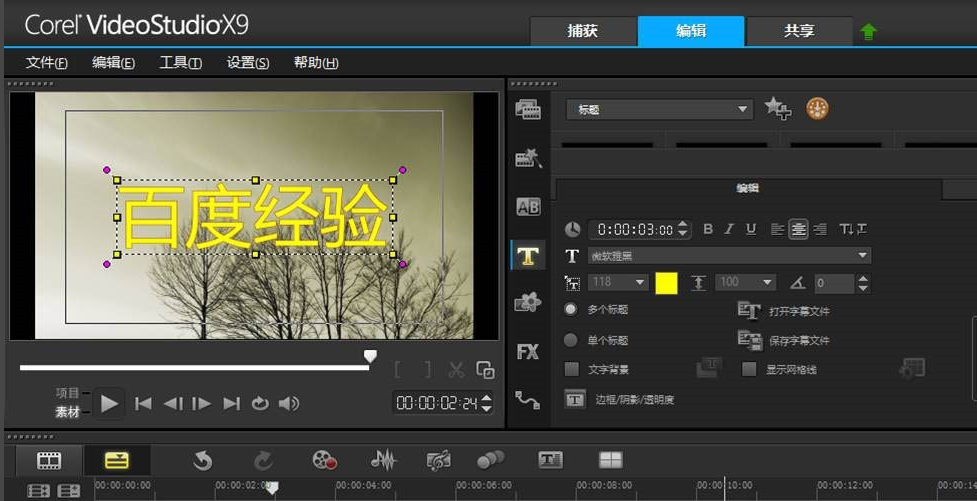 用会声会影制作特效文字的技巧我来说说