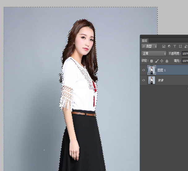 用PS色彩范围抠人物发丝，包会