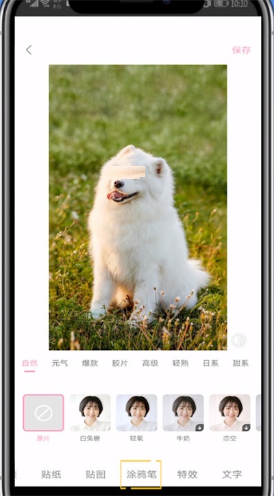 一甜相机打马赛克操作方法。