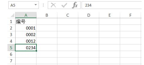 在Excel工作表中输入0开头数字的操作过程。