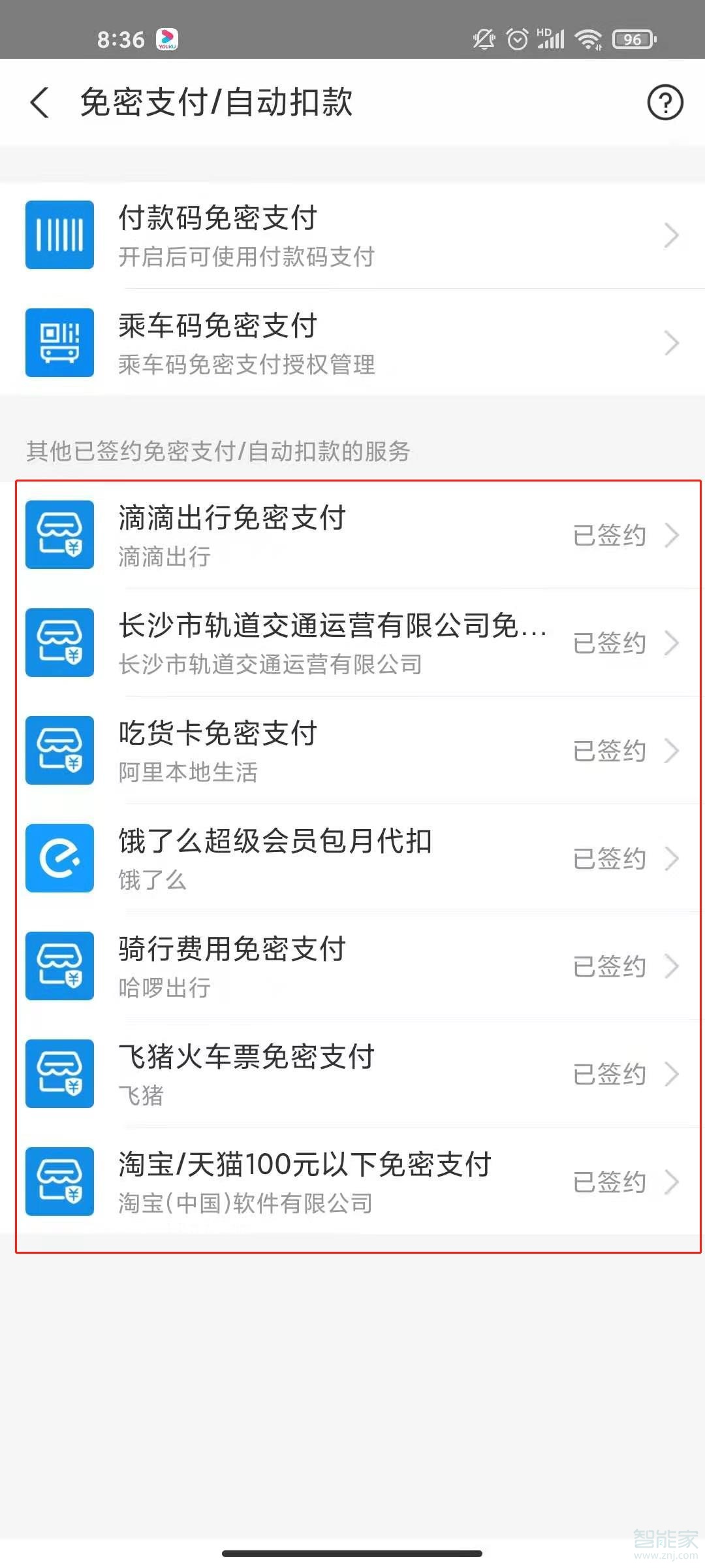 支付宝如何看自动续费的东西。
