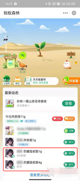 1621238777911058.png 支付宝蚂蚁森林藏狐如何收取能量