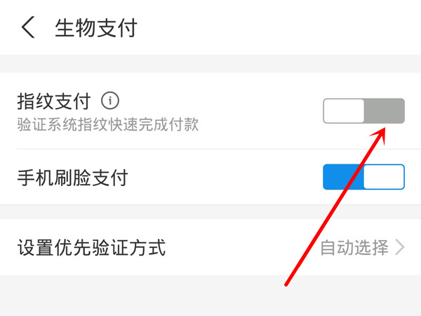 支付宝如何设置指纹密码支付。