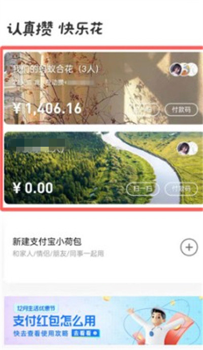 支付宝小荷包如何更换背景。