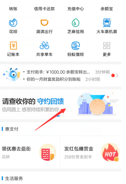 支付宝守约回馈是什么