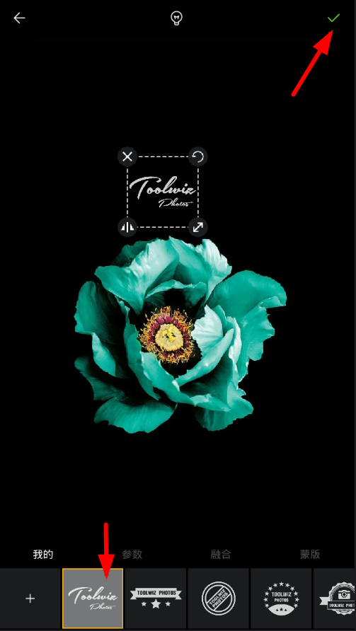 在理理相册app中编辑文字水印的简单教程。